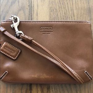 Coach Brown Wristlet